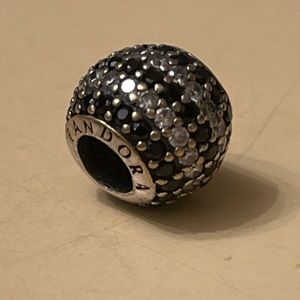 Pandora Sterling Silver Nautical Pave Lights Bead with Black Cz
